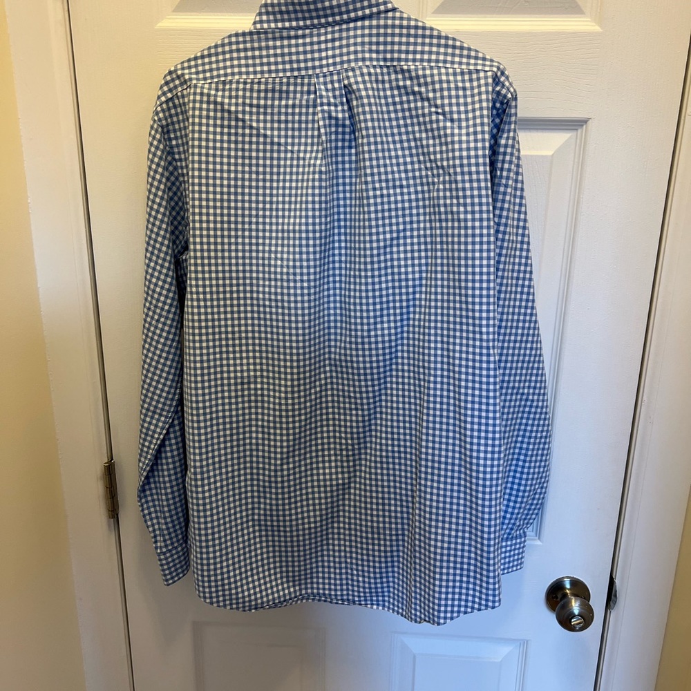 Blue & White checkered Ralph Lauren size L button down
